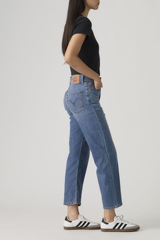Jean Ribcage Straight Ankle - Bleu
