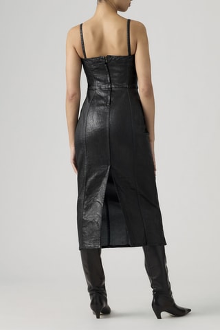 Robe fourreau sans manches Seamed - Noir