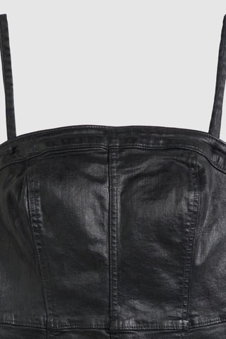 Robe fourreau sans manches Seamed - Noir