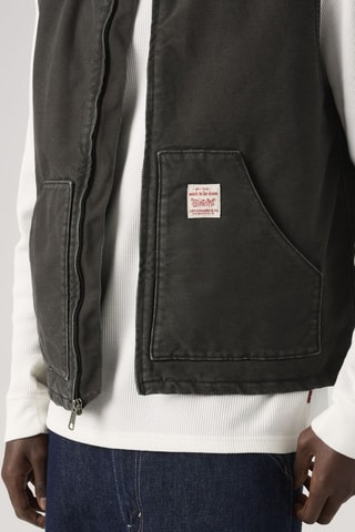 Veste sans manches en jean Sansome - Noir