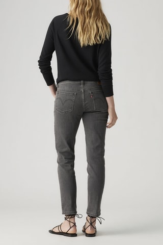 Jean boyfriend Mid Rise - Gris