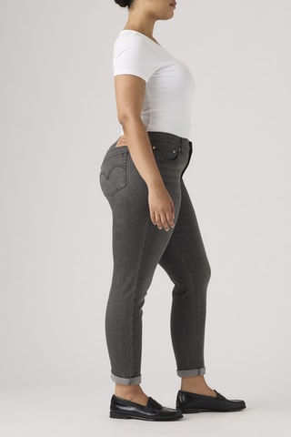 Jean boyfriend Mid Rise - Gris