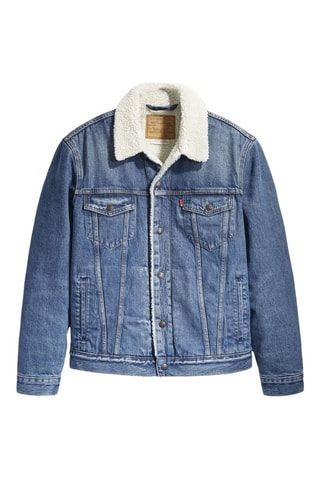 Veste en jean Sherpa Trucker - Bleu