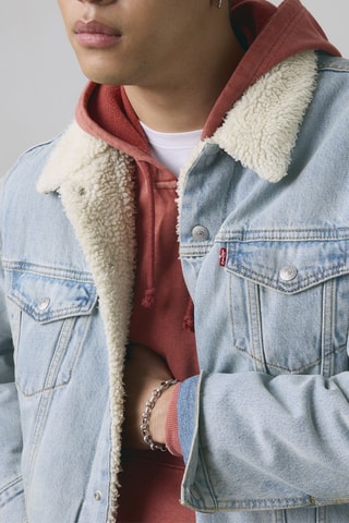 Veste Sherpa Trucker - Bleu