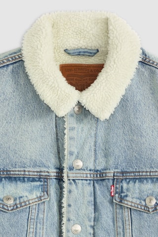 Veste Sherpa Trucker - Bleu