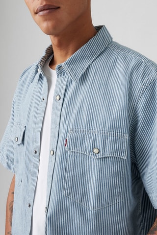 Chemise Relaxed Fit Western - Bleu