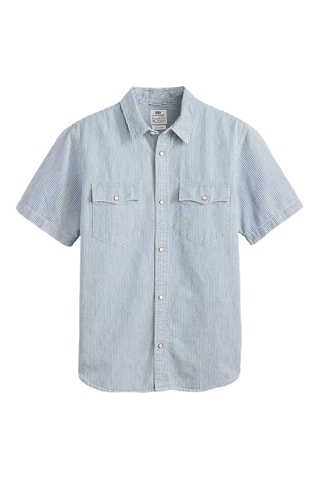 Chemise Relaxed Fit Western - Bleu