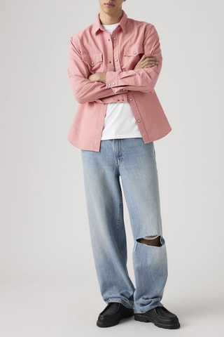 Chemise Relaxed Fit Western - Rose