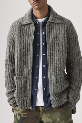Gilet en laine Telegraph - Gris