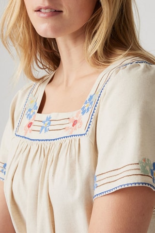 Robe trapèze Ambre Babydoll - Blanc