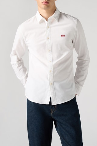 Chemise slim Battery - Blanc