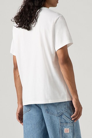T-shirt Relaxed Fit Serif Logo - Blanc