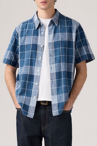 Chemise boxy cropped Luru - Bleu