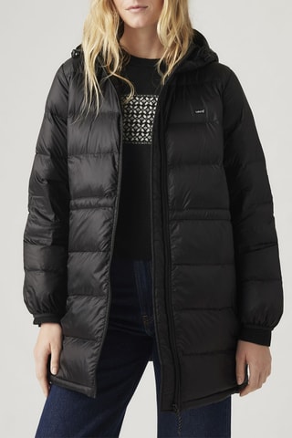 Doudoune à capuche Willa Willa Down Packable Midi Caviar - Noir