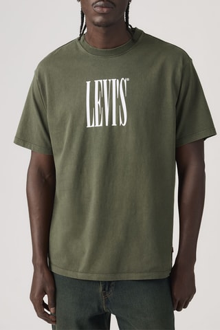T-shirt Vintage Fit Graphic - Vert
