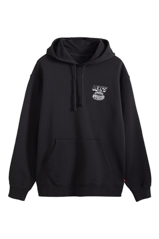 Sweat à capuche Relaxed Graphic - Noir