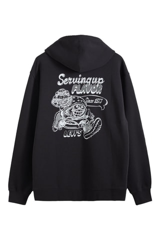 Sweat à capuche Relaxed Graphic - Noir