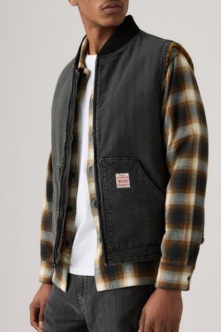 Veste sans manches en jean Sansome - Noir