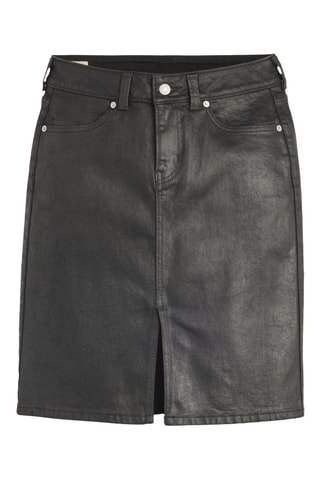 Jupe droite en jean Low - Noir