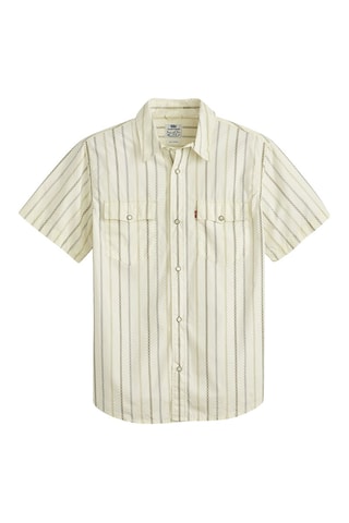 Chemise Relaxed Fit Western - Blanc et gris