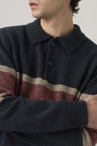Pull en laine Redwood Rugby - Bleu