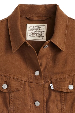 Veste en lin sans manches Shrunken 90's - Marron