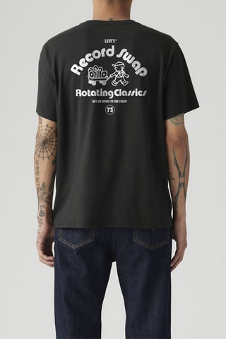 T-shirt Relaxed Fit Record Swap - Noir