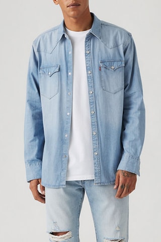 Chemise en jean Barstow Western - Bleu