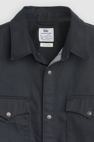 Chemise Relaxed Fit Western - Noir