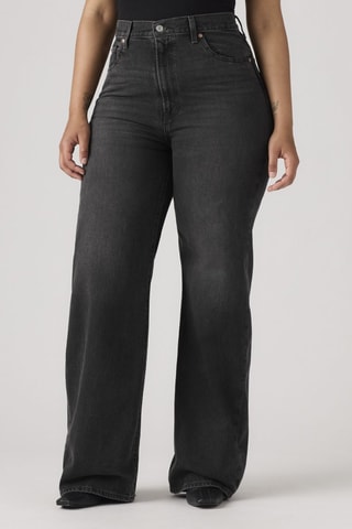 Jean Ribcage Wide Legs - Gris