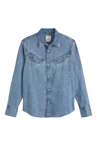 Chemise Smiley Western - Bleu