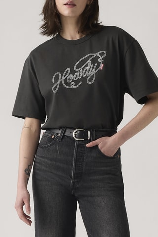 T-shirt Tabor Howdy Script Pirate - Noir
