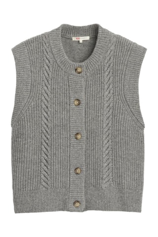 Gilet en laine sans manches Ines Cable - Gris