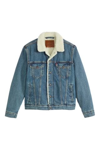 Veste en jean Sherpa Trucker In The Morning - Bleu
