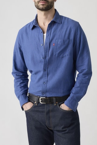Chemise en lin Sunset - Bleu