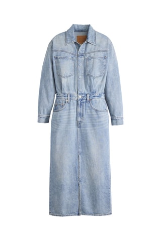 Robe droite en jean Western Denim  - Bleu clair