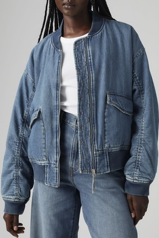 Bomber en jean Andy Techy - Bleu