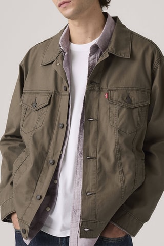 Veste en jean Relaxed Fit Trucker - Marron