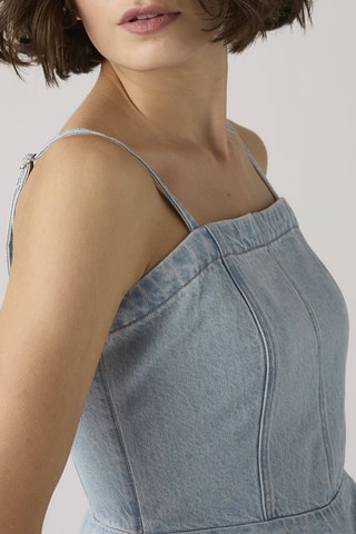 Top en jean Anderson Flounce - Bleu clair