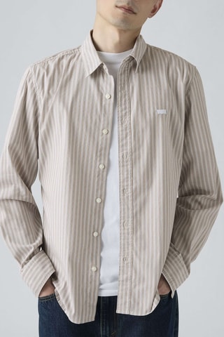 Chemise slim Battery - Blanc