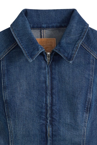 Veste en jean Stretch Fitted Trucker Parallel Life Tru - Bleu foncé