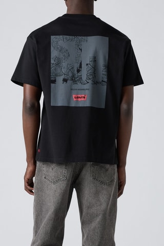 T-shirt Vintage Fit St. Pauli Hamburg - Noir