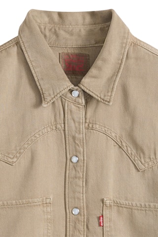 Chemisier en jean Teodora Western Chipped Winter Twi - Beige