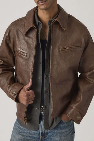 Veste en cuir de chèvre Corona Heights - Marron