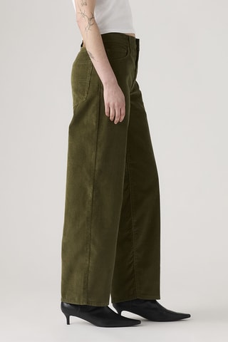 Pantalon en velours Baggy Dad Cargo - Vert