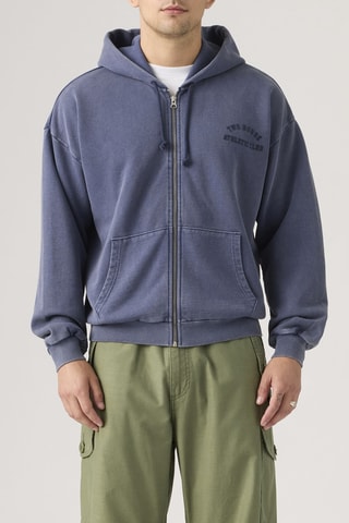 Sweat à capuche Two Horse Cropped Zip Up - Bleu
