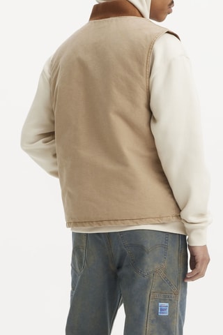 Veste sans manches en jean Sansome - Marron