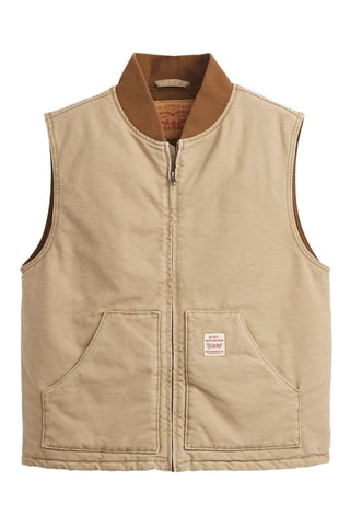 Veste sans manches en jean Sansome - Marron