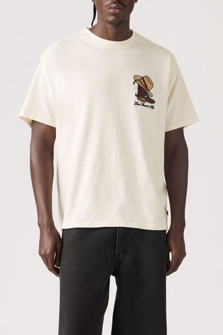 T-shirt Vintage Fit Graphic - Écru