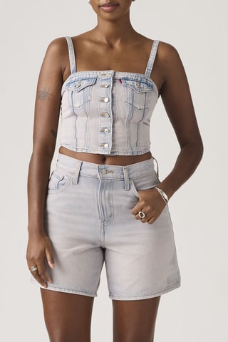 Top en jean Denim Tube - Rose
